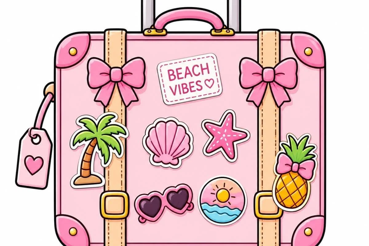 Bright cartoon themed travel organizer bags